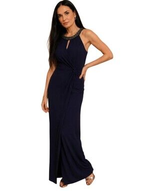 alexander evening dresses Alex Evenings Petite Cowl Neck Ombre Glitter Mesh Gown WINE MULTI / 14P creating an ethereal Cute sweetheart tulle lace mood:minimalist Size:42 (for waist size 46